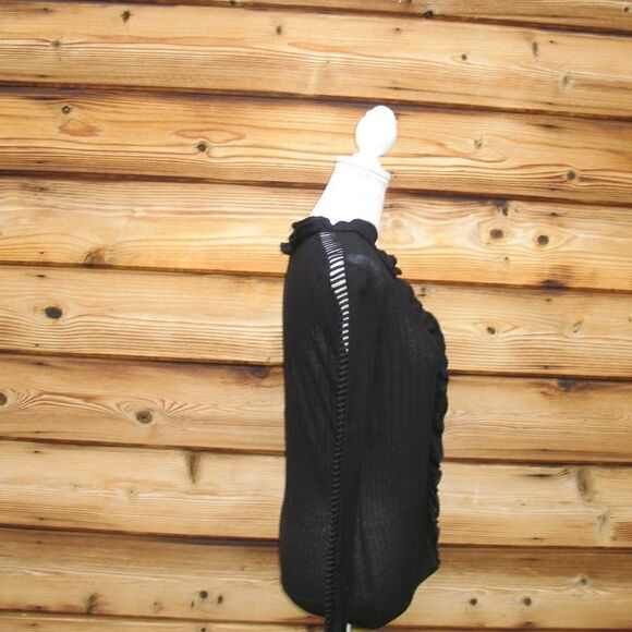 Anne Fontaine Ruffle Cardigan Knit Top Sweater - Picture 6 of 10